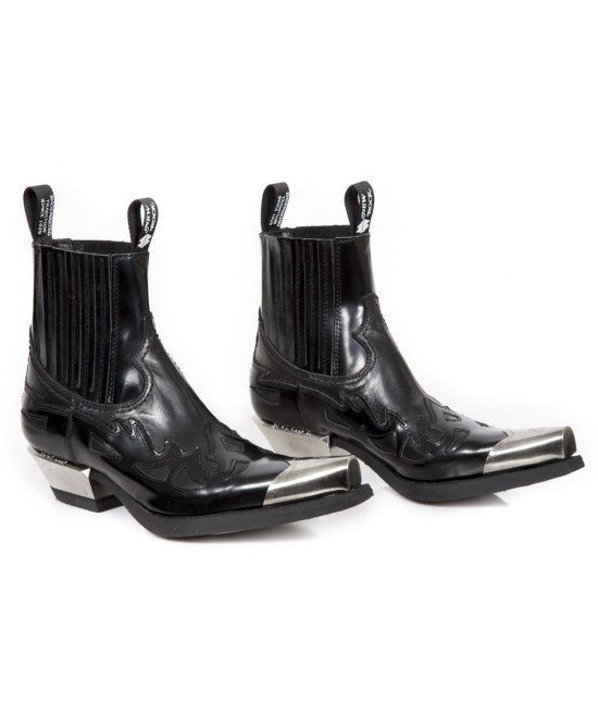 New Rock - M.7950P-C11 - Flame Ankle Cowboy Boots